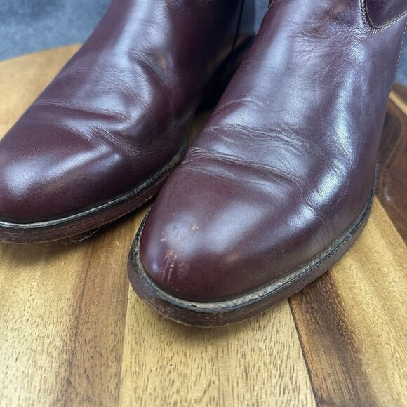 Vtg 80s Frye Campus Tall Boots Womens 8D Whiskey Brown Knee High Round Toe Z190 - Picture 6 of 14